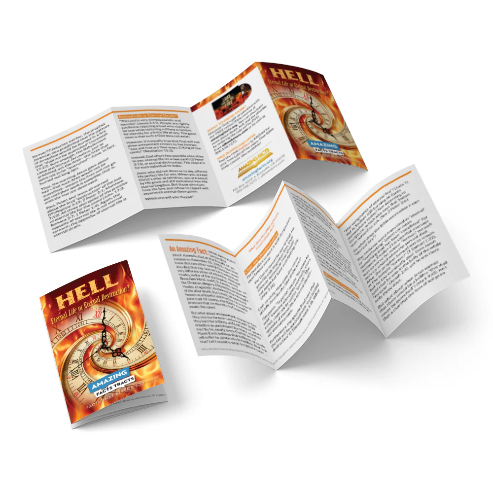 AFacts Tracts (100/pack): Hell: Eternal Life or Eternal Destruction? by Amazing Facts - Image 2