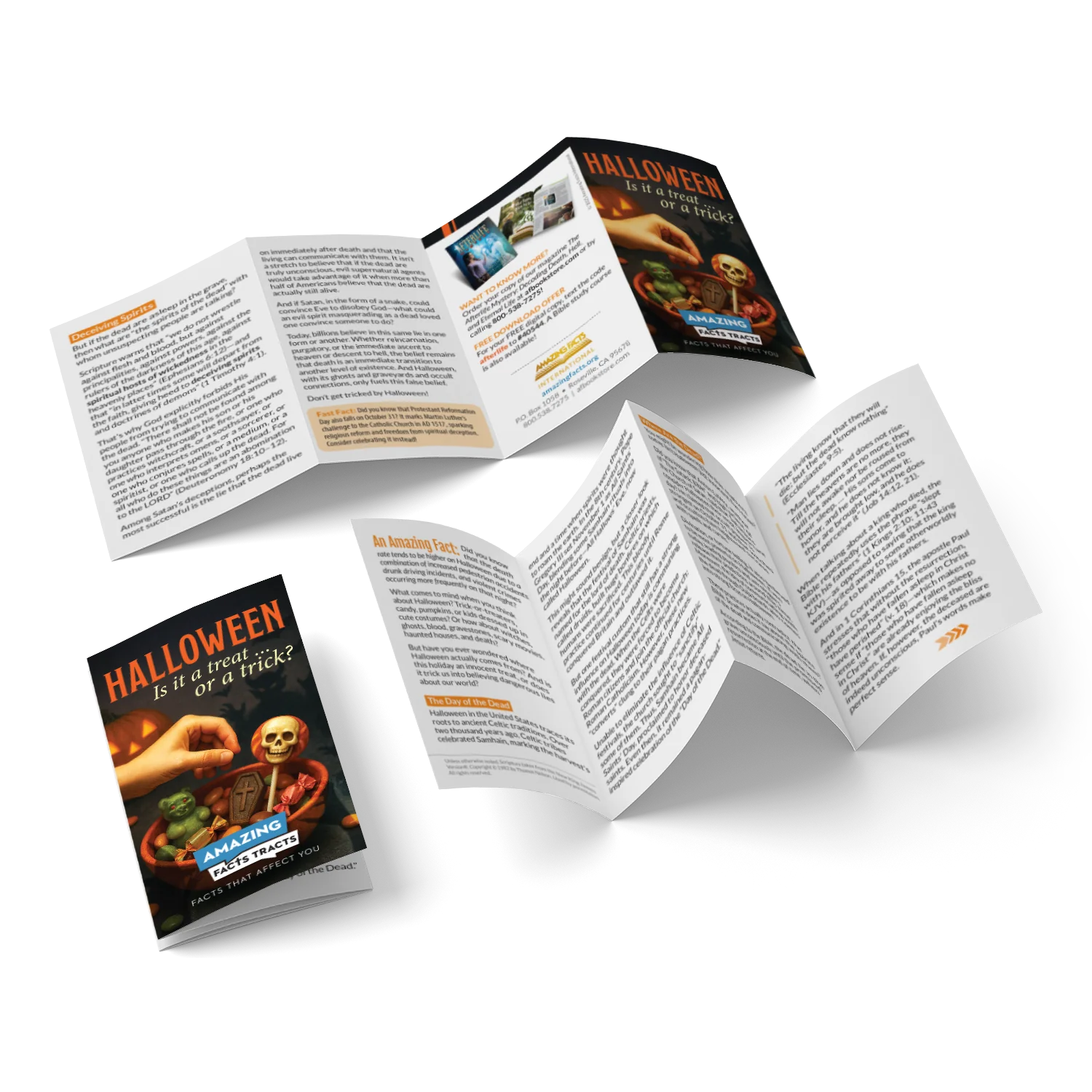 AFacts Tracts (100/pack): Halloween: Is it a treat or a trick? by Amazing Facts - Image 2