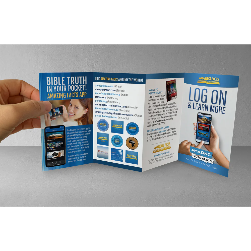 Afacts Tracts (100/pack): Log On and Learn More by Amazing Facts - Image 4