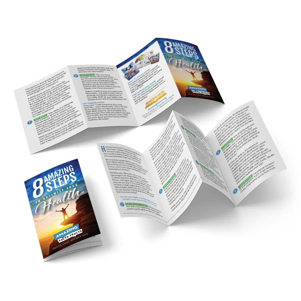 AFacts Tracts (100/pack): 8 Amazing Steps to Optimize Your Health by Amazing Facts - Image 2