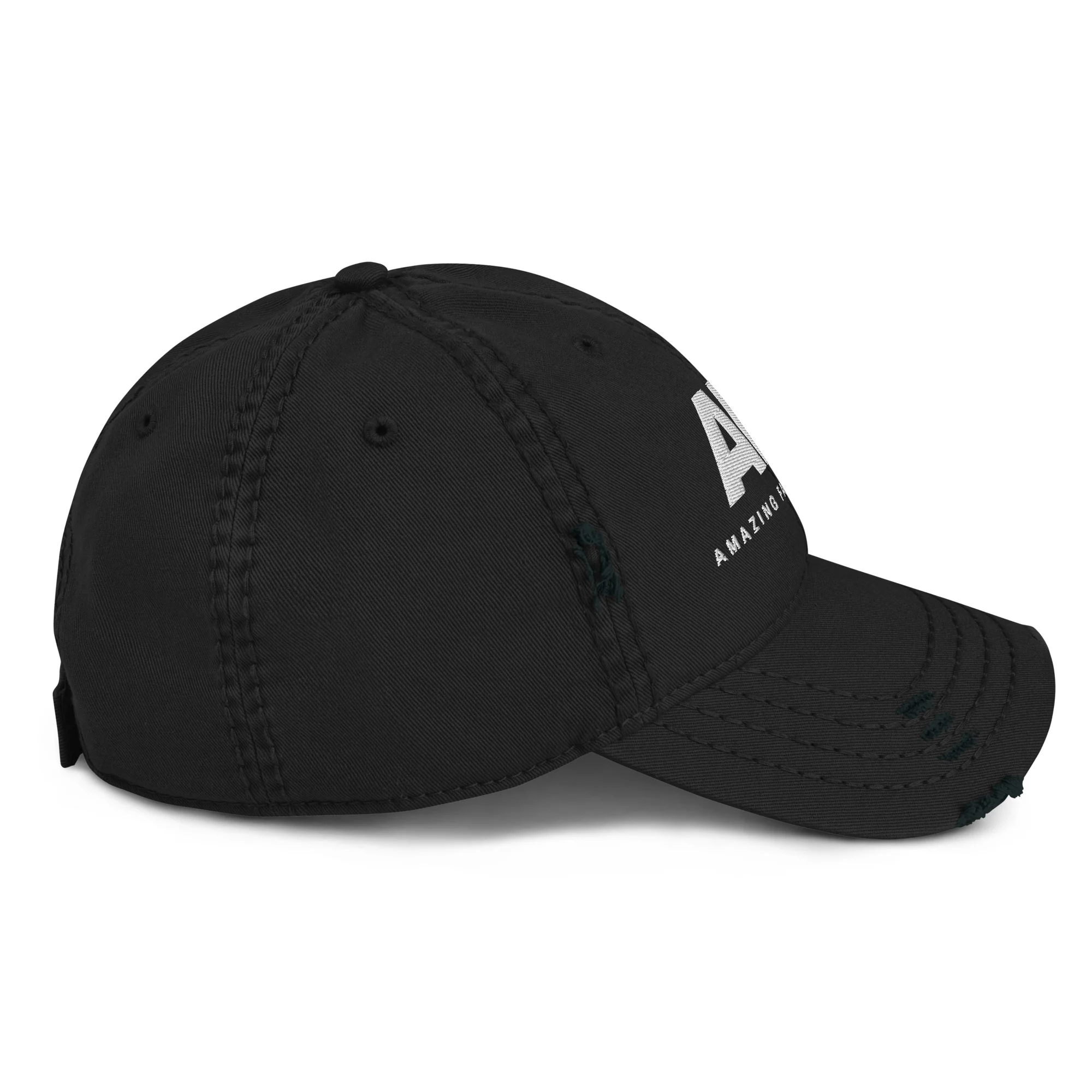 AFY Distressed Dad Hat White Logo - Image 6