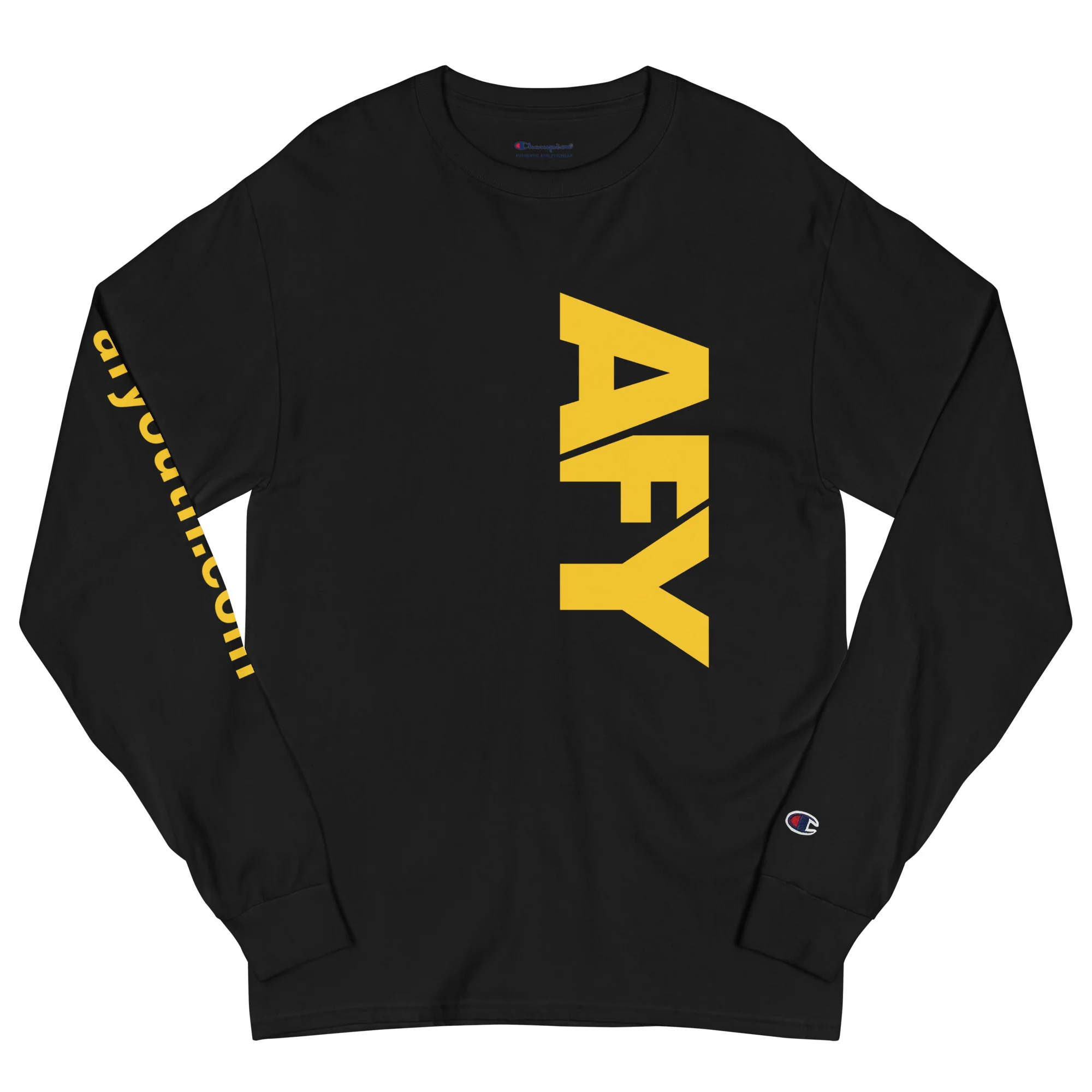 AFY Men's Long Sleeve Shirt Gold Logo - Image 2