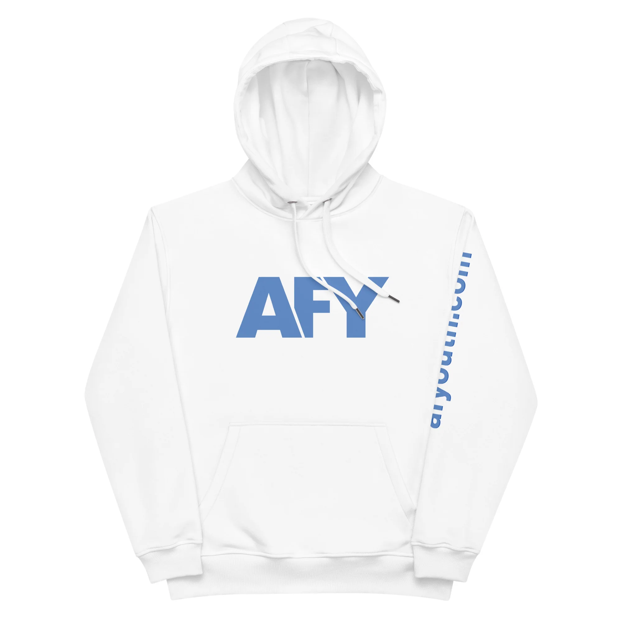 AFY Premium Eco Hoodie Blue Logo - Image 3