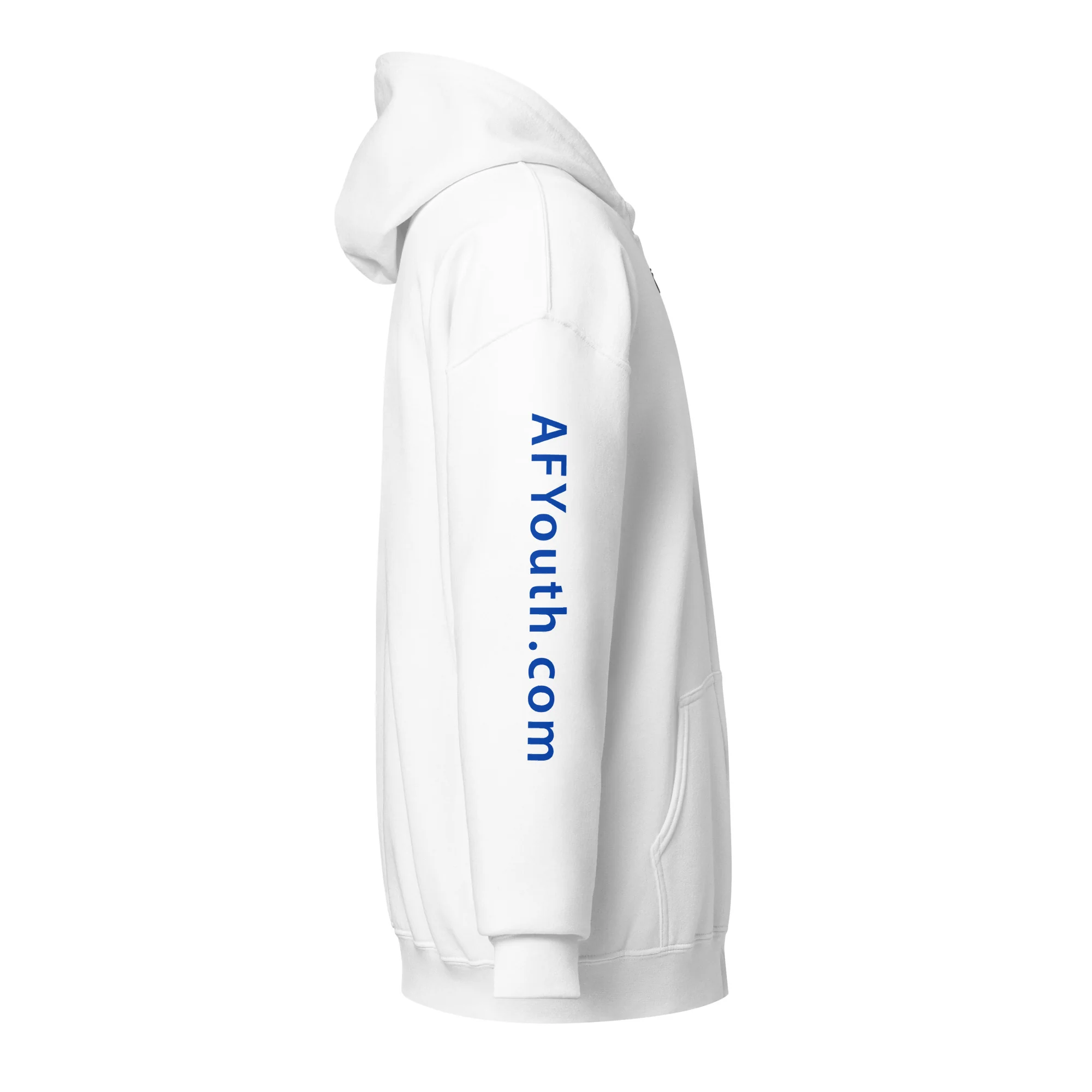AFY Unisex Heavy Blend Zip Hoodie Blue Logo - Image 4