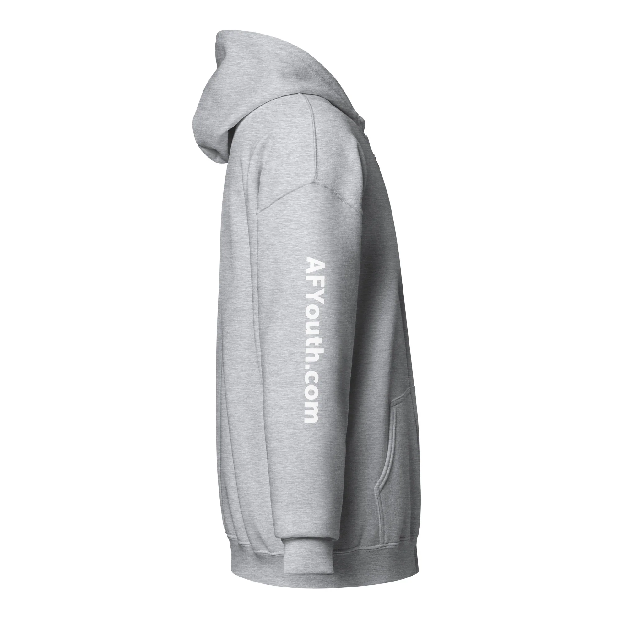 AFY Unisex Heavy Blend Zip Hoodie White Logo - Image 16